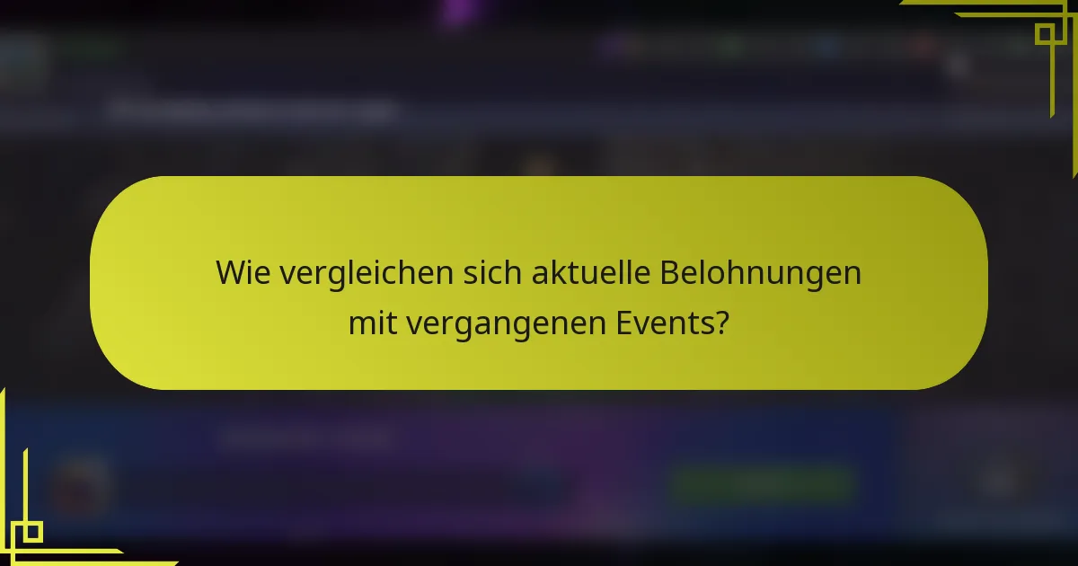 Wie vergleichen sich aktuelle Belohnungen mit vergangenen Events?